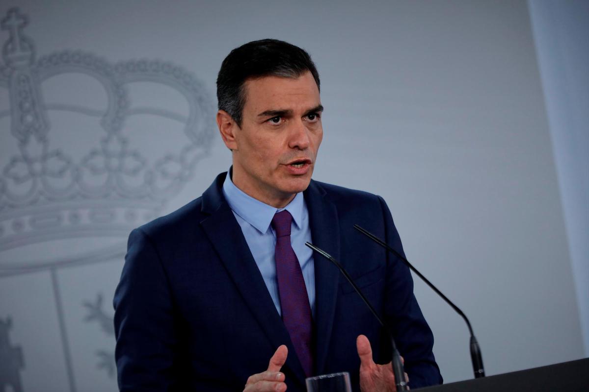 Pedro Sánchez en la rueda de prensa de este martes tras el Consejo de Ministros