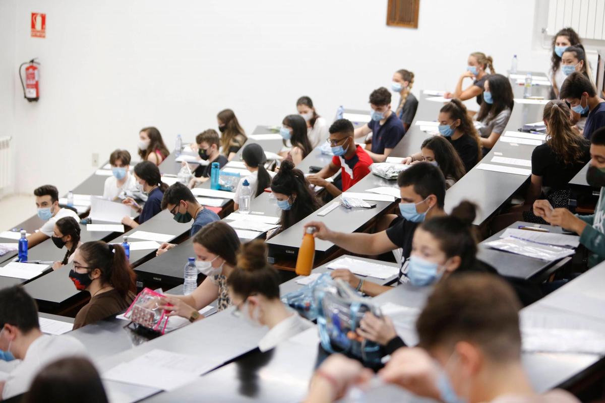 Prueba de la EBAU realizada este año en la Universidad de Salamanca