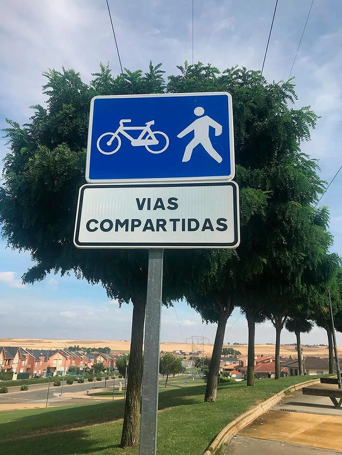 El Ayuntamiento ha comenzado a instalar la señalización de vías compartidas para peatones y ciclistas