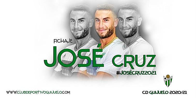 Imagen del fichaje de José Cruz por el Guijuelo.