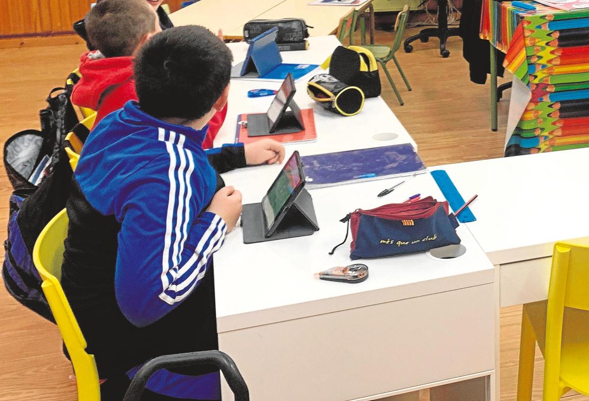 Escolares en un centro educativo de la provincia de Salamanca.