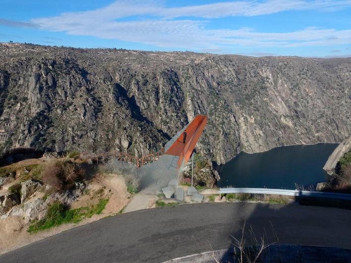 Recreación del nuevo mirador de Aldeadávila.