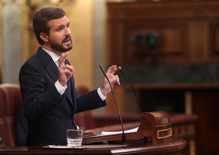 Casado anuncia que votará “no” a la moción: “Es una mentira más de Vox para que Sánchez siga en Moncloa”