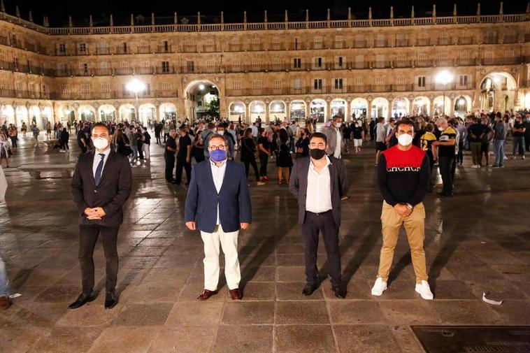 Manifestación de hostelería en la Plaza el pasado verano.