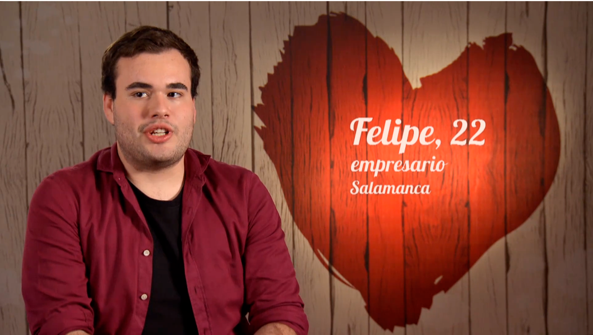 Felipe, empresario salmantino de 22 años, en su paso por “First Dates”