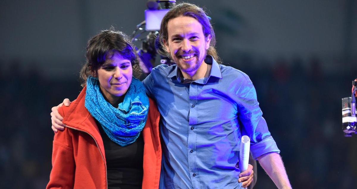 Teresa Rodríguez y Pablo Iglesias.