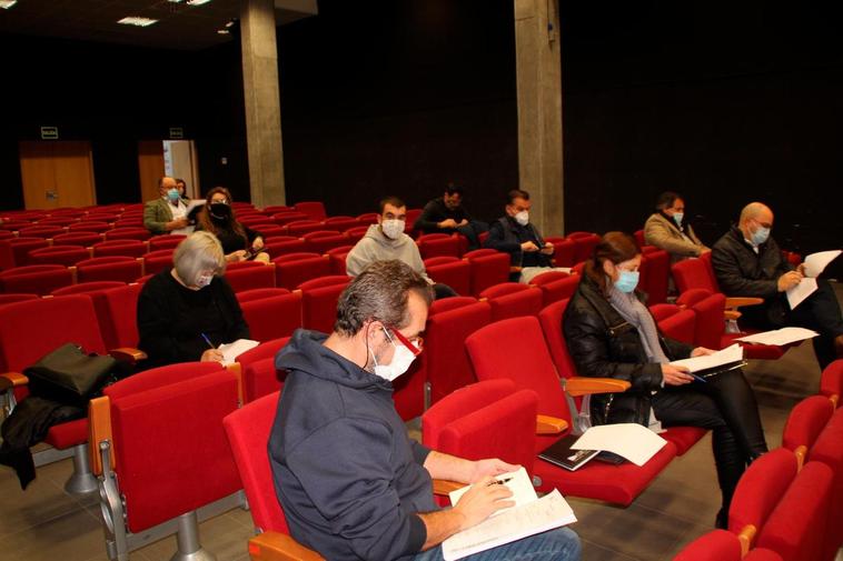 Sesión plenaria celebrada en el salón de actos del centro de cultura.