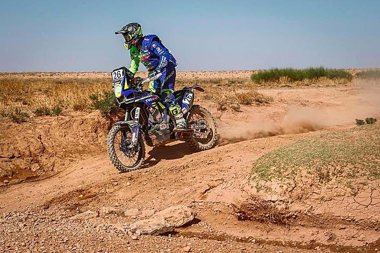 Santolino en el rally de Marruecos.