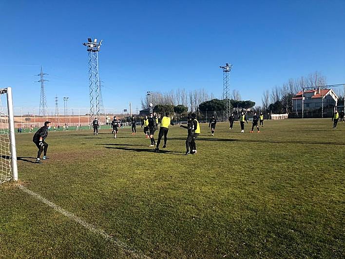 Imagen del entrenamiento de este jueves.
