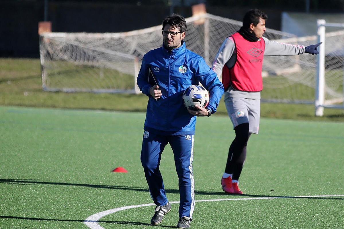 Lolo Escobar en un entrenamiento en El Tori.