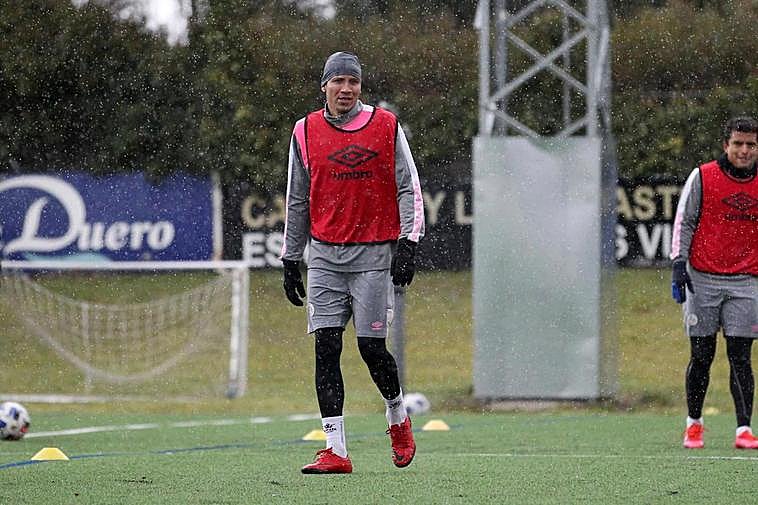 Puma Chávez en el entrenamiento del viernes en el Tori.