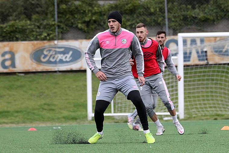Delorenzi, en un entreno en El Tori.