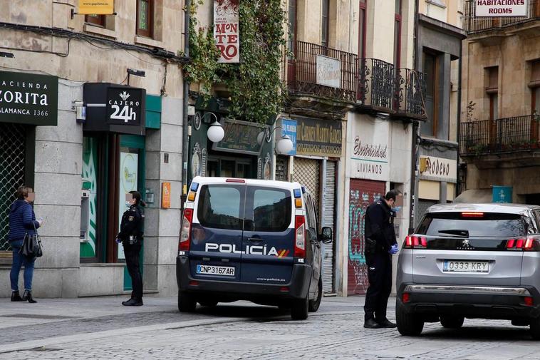 Labores de control de la Policía Nacional durante el confinamiento del estado de alarma de marzo.