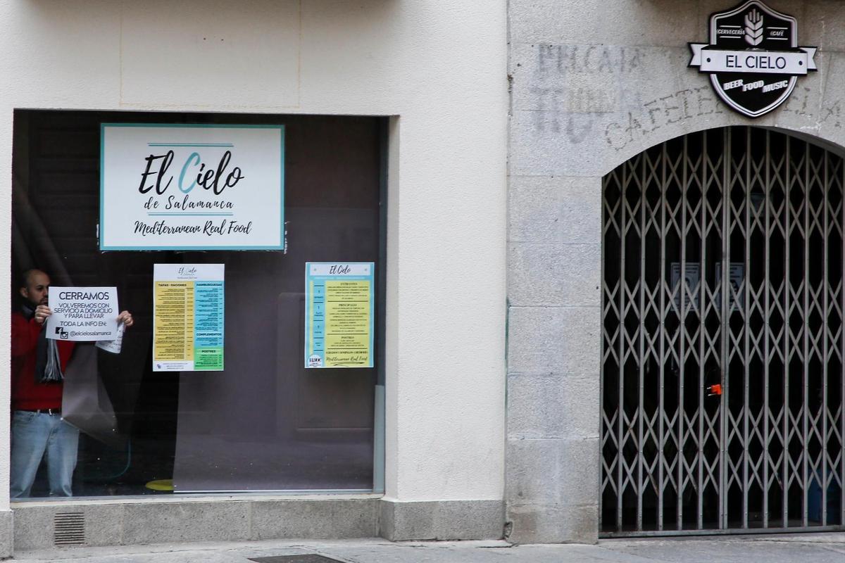 La hostelería de Salamanca, cerrada.