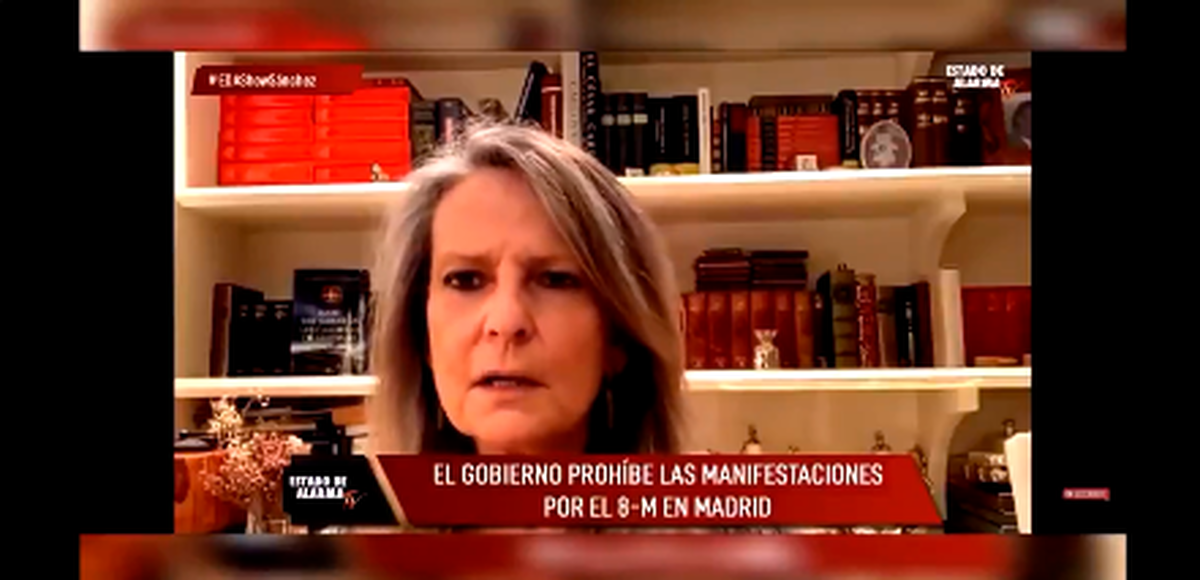 Isabel San Sebastián, en su intervención en el programa “Estado de alarma” de Javier Negre