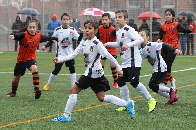 Choque de categoría benjamín del Ciudad Rodrigo frente al Chamberí.