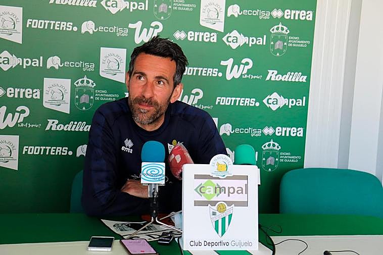 Chuchi Jorqués, este jueves tras el entrenamiento del Guijuelo.