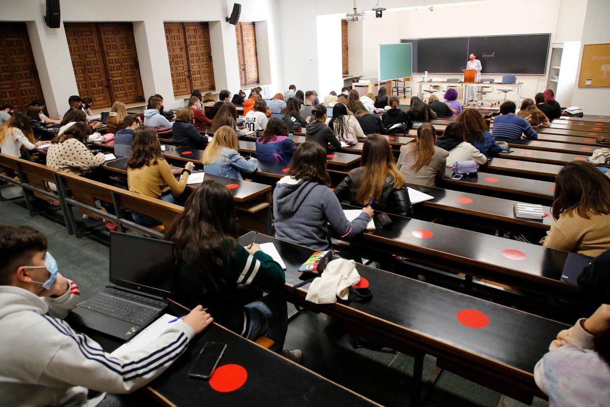 Clases universitarias en Salamanca.