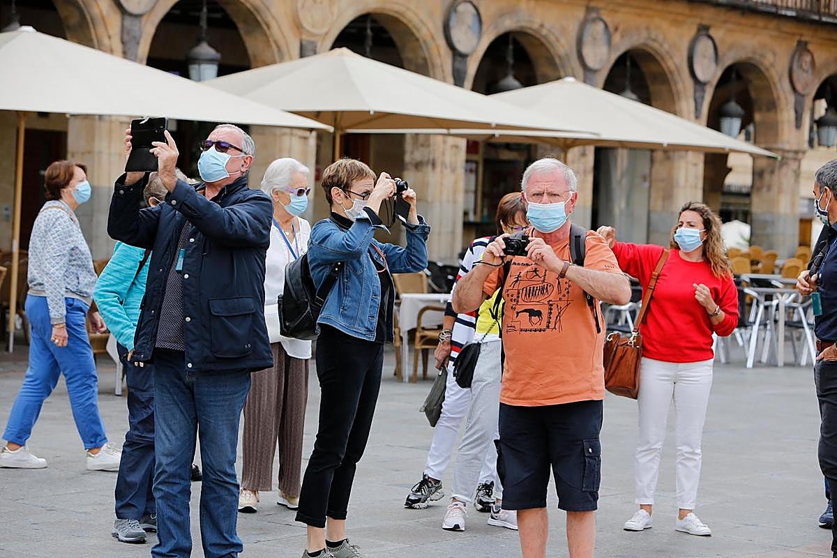 Turistas en la Plaza Mayor