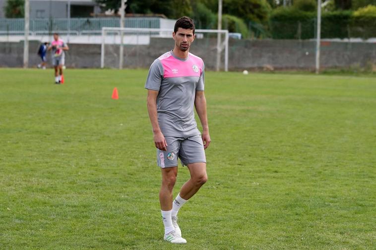 Nacho López en un entrenamiento con el Salamanca UDS.