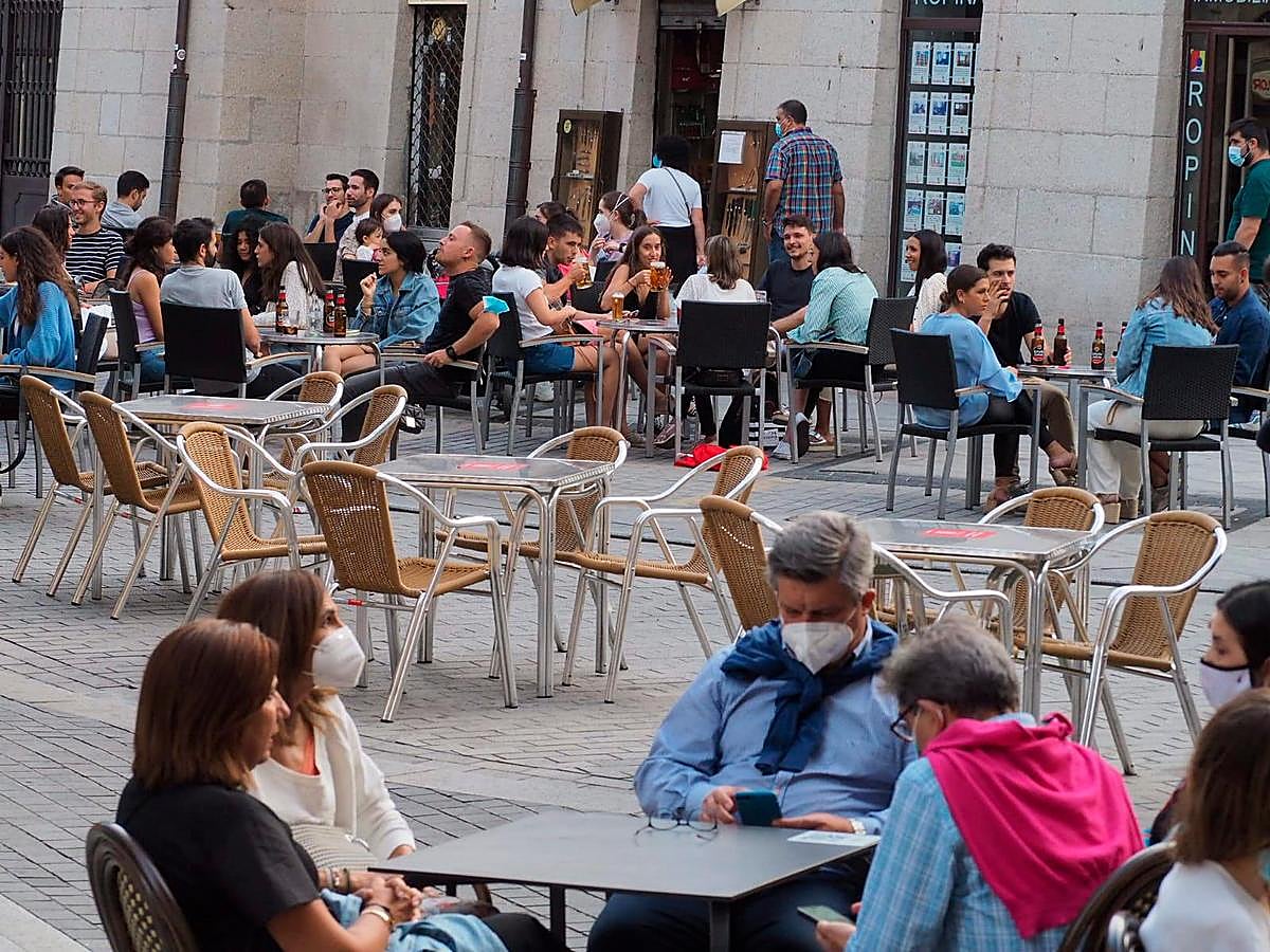 Terrazas de la plaza del Mercado.