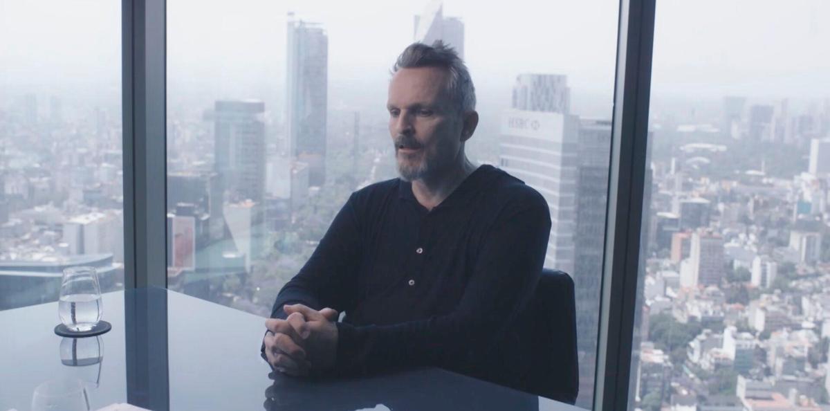 Miguel Bosé, durante la entrevista.