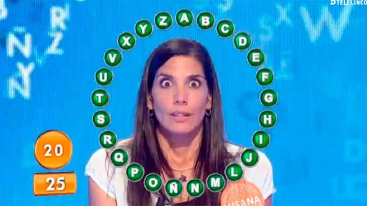 Susana García al completar su rosco en ‘Pasapalabra’.