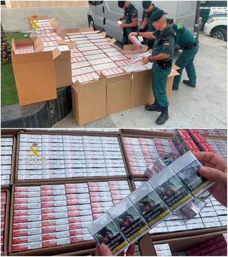 Tabaco de contrabando decomisado recientemente en otra intervención de la Guardia Civil.