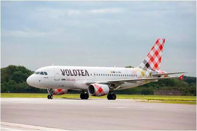 Un avión de la compañía Volotea.