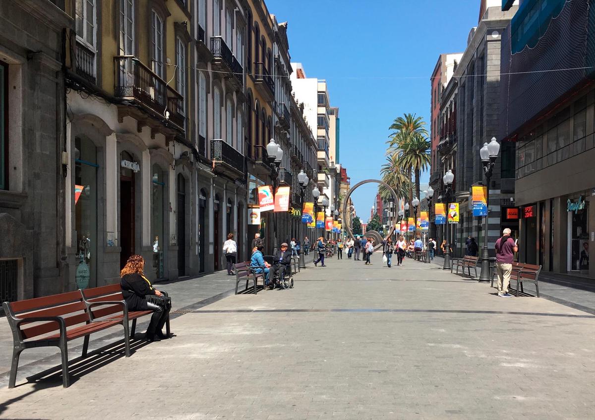 Calle Triana de Las Palmas de Gran Canaria.