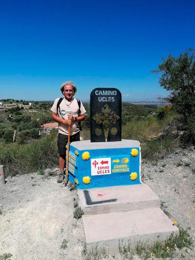 Curro Rossi, en una de las etapas que llevan al monasterio santiaguista de Uclés.