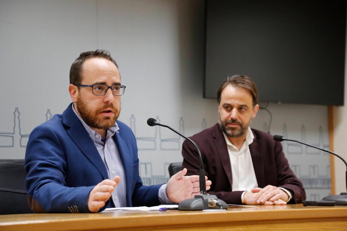 Daniel Llanos, en una rueda de prensa en el Ayuntamiento de Salamanca.