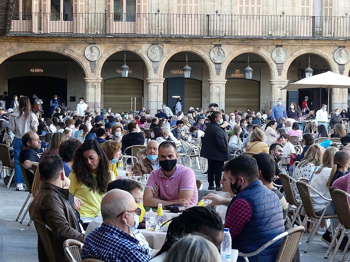 Terraza en la Plaza Mayor.
