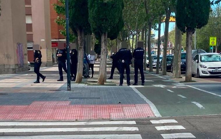 La Policía Nacional en el lugar de los hechos.