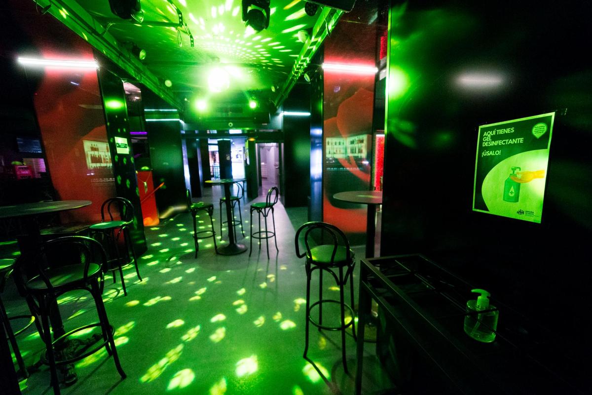 El interior de una discoteca de Madrid.