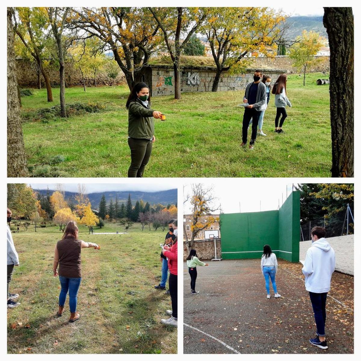 Los alumnos del IES Gredos en una de las actividades ambientales del centro