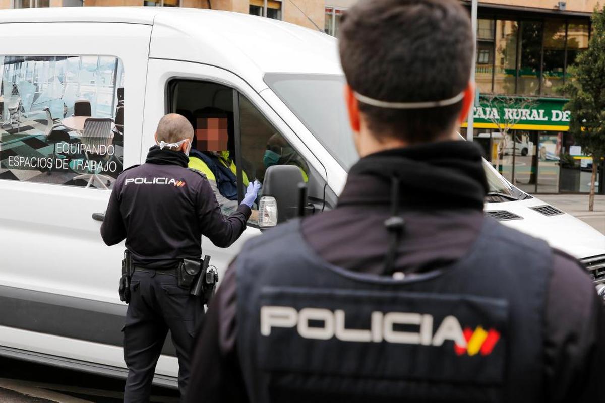 Control de la Policía Nacional durante el primer estado de alarma