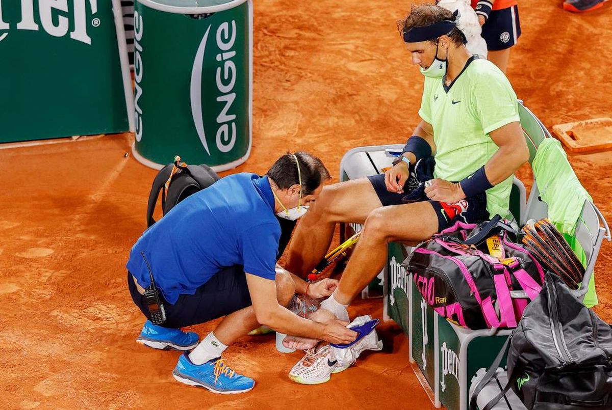 Rafa Nadal en su último partido disputado con Djokovic