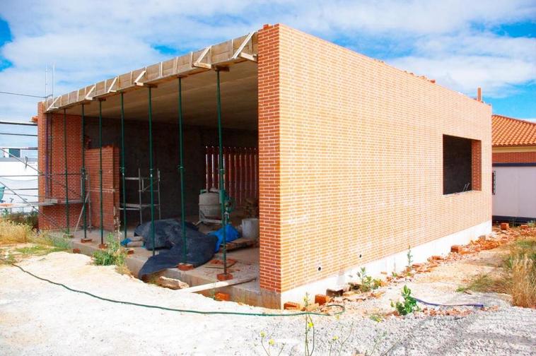 Estado actual de la obra de las nuevas aulas de Doñinos