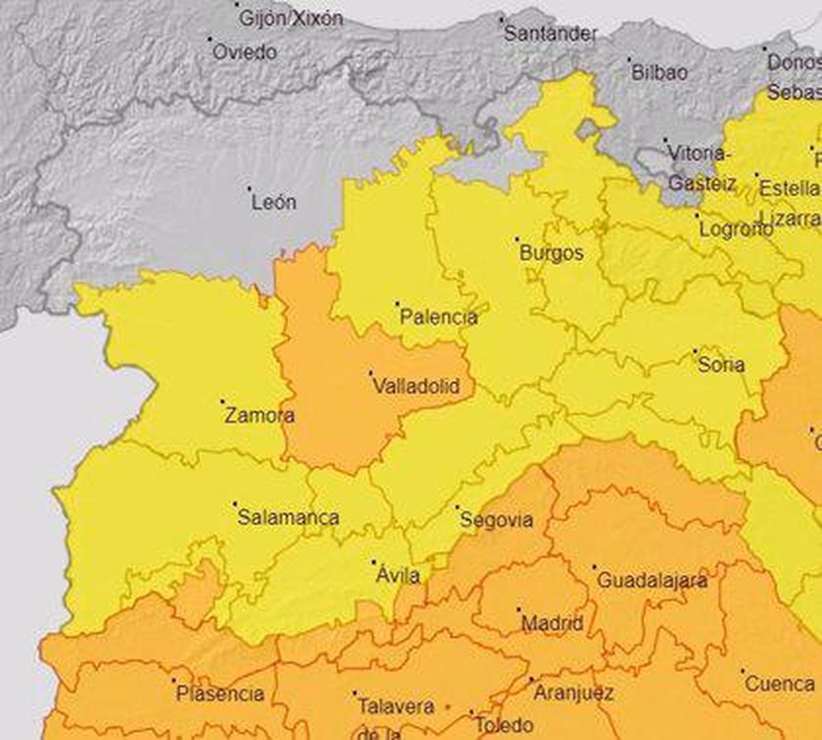 Situación de Castilla y León para este domingo.