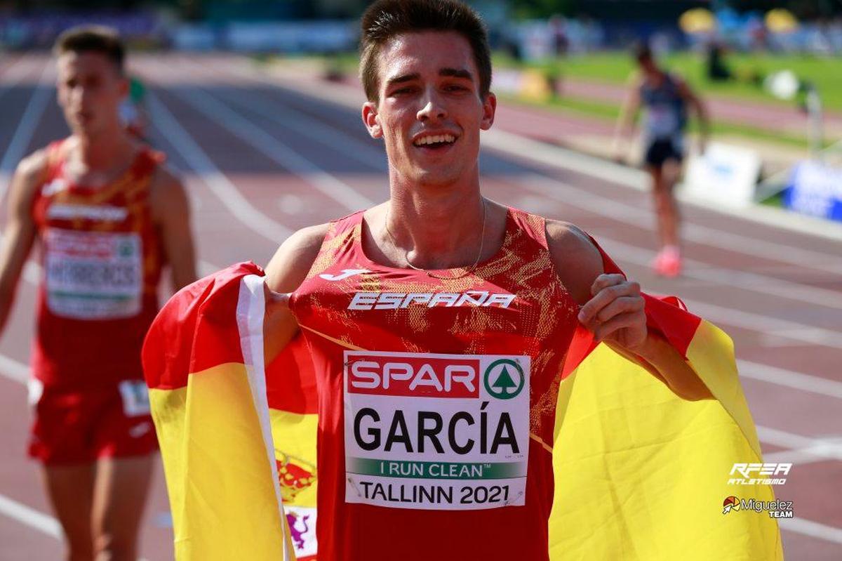 Imagen de Mario recién acabada la carrera.