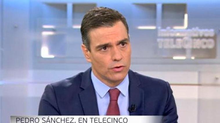 Imagen de Pedro Sánchez en el plató.