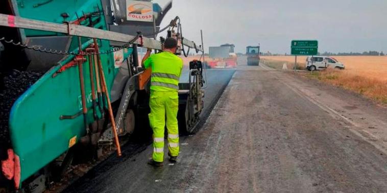 Obras en el tramo ya arreglado hasta el límite de provincia con Ávila.