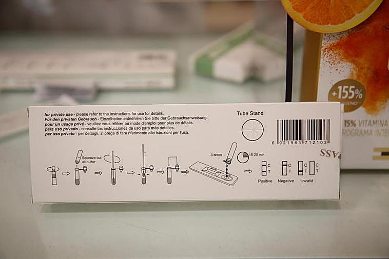 Instrucciones para comprobar el resultado de uno de los test covid de autodiagnóstico. I ALMEIDA