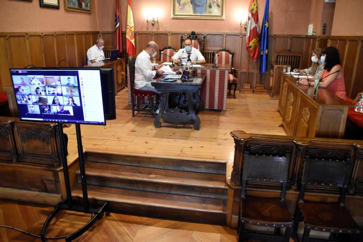 Pleno de Ciudad Rodrigo celebrado en la tarde de ayer.