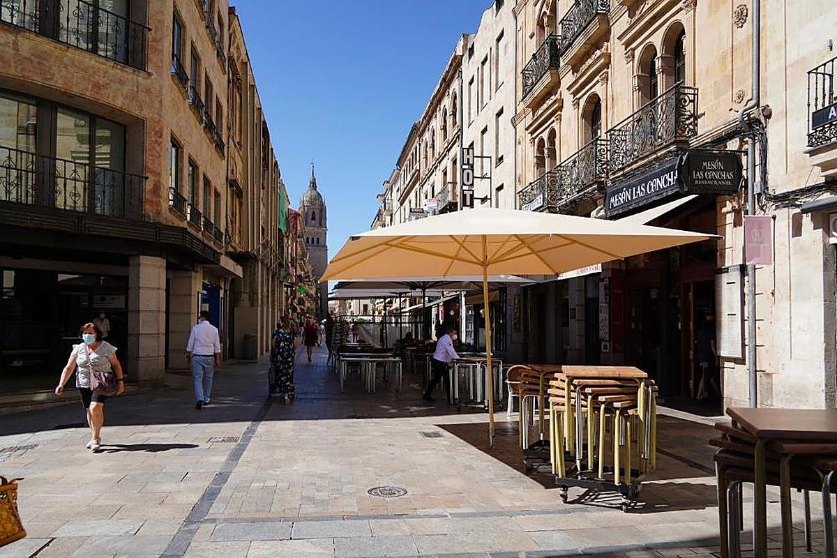 Rúa Mayor de Salamanca.