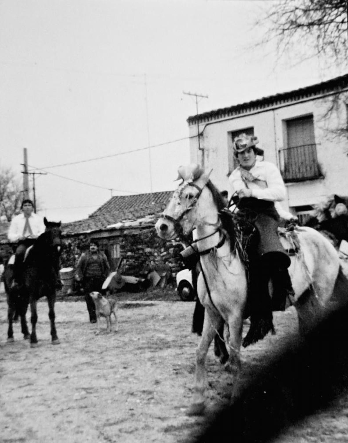 Celebración de los quintos en Navidad de 1985.