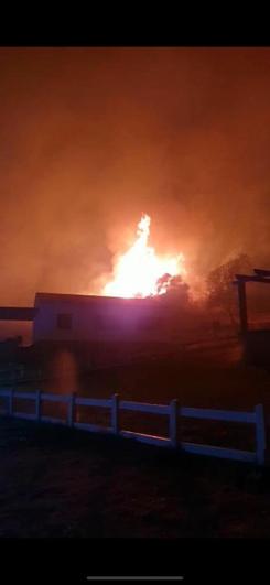 Imagen del fuego declarado en Aldeaduero