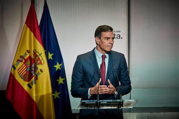 Pedro Sánchez en su intervención.