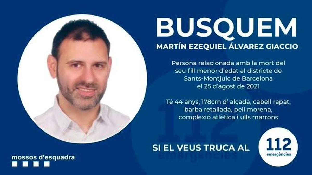 Cartel de búsqueda de Martín Ezequiel